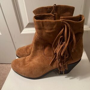 Sam Edelman Suede Fringe Bootie